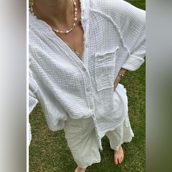 aerie Tops - Aerie White Button Down Shirt